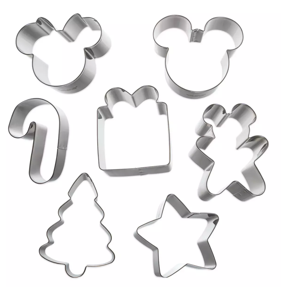 Disney Retro Gingerbread Mickey and Minnie Christmas Cookie Cutter Set New