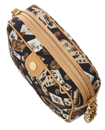 Las Vegas Life is a Game Dark Brown Bag Crossbody Made in Italy Divo Diva New