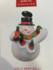 Hallmark 2022 Jolly Beer Belly Snowman Christmas Ornament New With Box