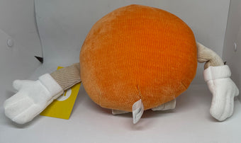 M&M's World Orange Character Big Face Plush New with Tags