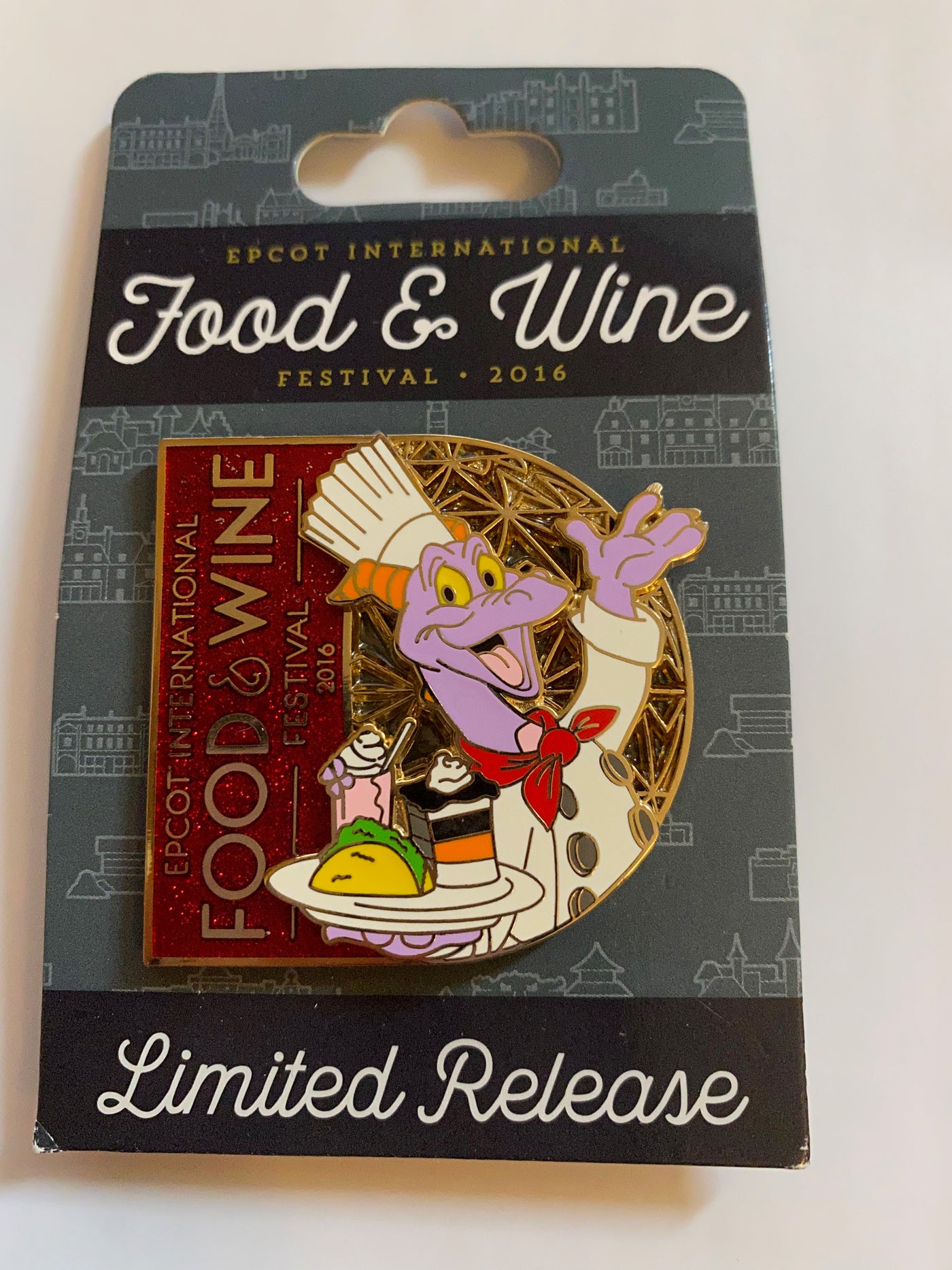 Disney Parks Food and Wine 2016 Figment Limited Pin New with Card