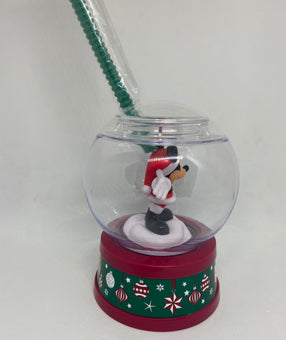 Disney Parks Annual Passholder Mickey Christmas Snowglobe Sipper New with Tag