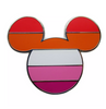 Disney Parks Rainbow Collection Mickey Icon Lesbian Flag Pin New with Card