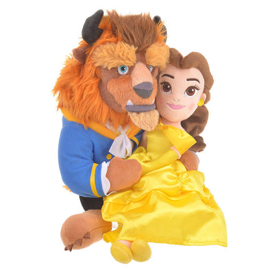 Disney Store Japan Beast & Belle Valentine Side by Side Plush Set New with Tags