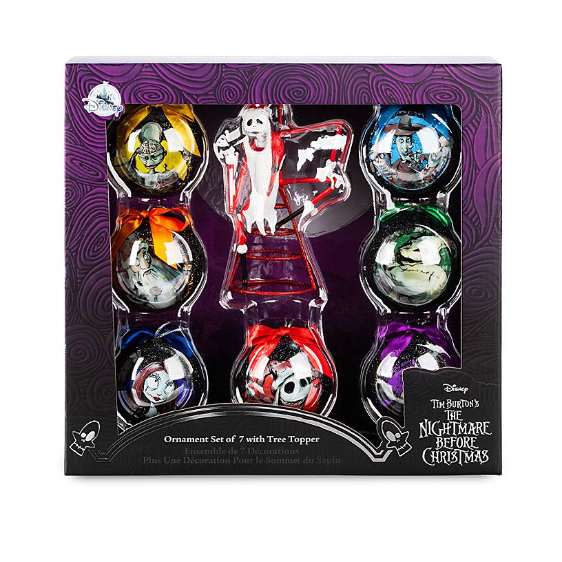 Disney The Nightmare Before Christmas Ornament Set and Tree Topper New with Box