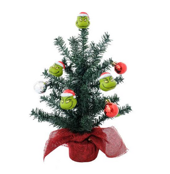 The Grinch Dr Seuss 16 inc Potted Decorated Christmas Tree New with Box