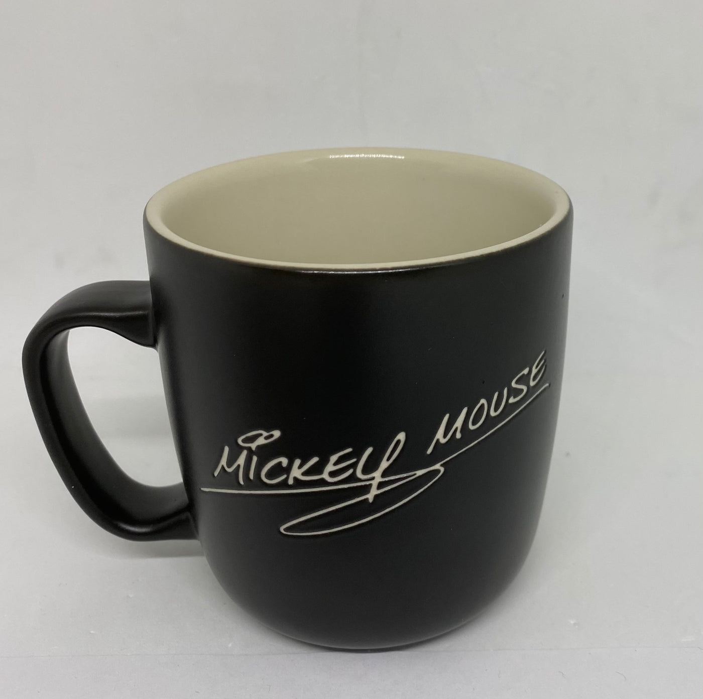 Disney Parks Black Silhouette Mickey Ceramic Coffee Mug New