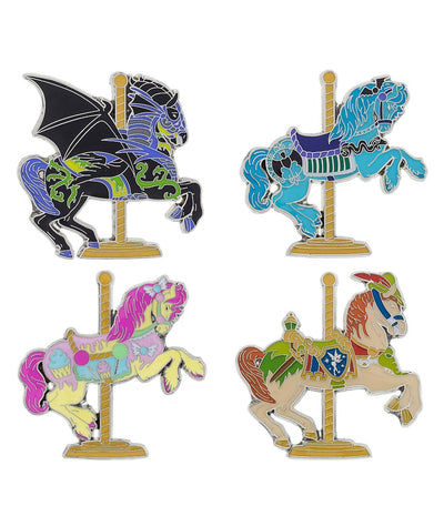 Disney Parks Carousel Horse Pin Set New with Card