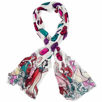 Disney Parks Scarf Runway Princesses White New with Tag