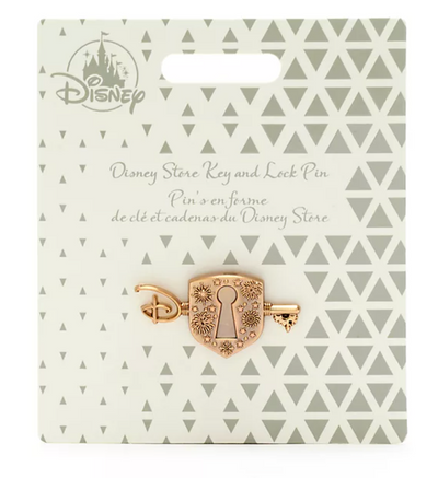 Disney Store Key and Lock Pin New with Card