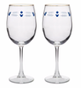 Disney Mickey Icons Dreidels Menorahs Hanukkah Wine Glass Set New with Box