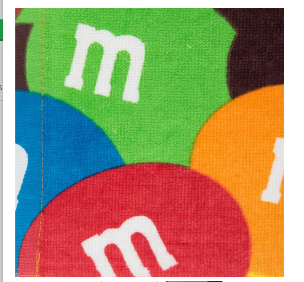 M&M's World Characters Peanut Bag Beach Towel New with Tags