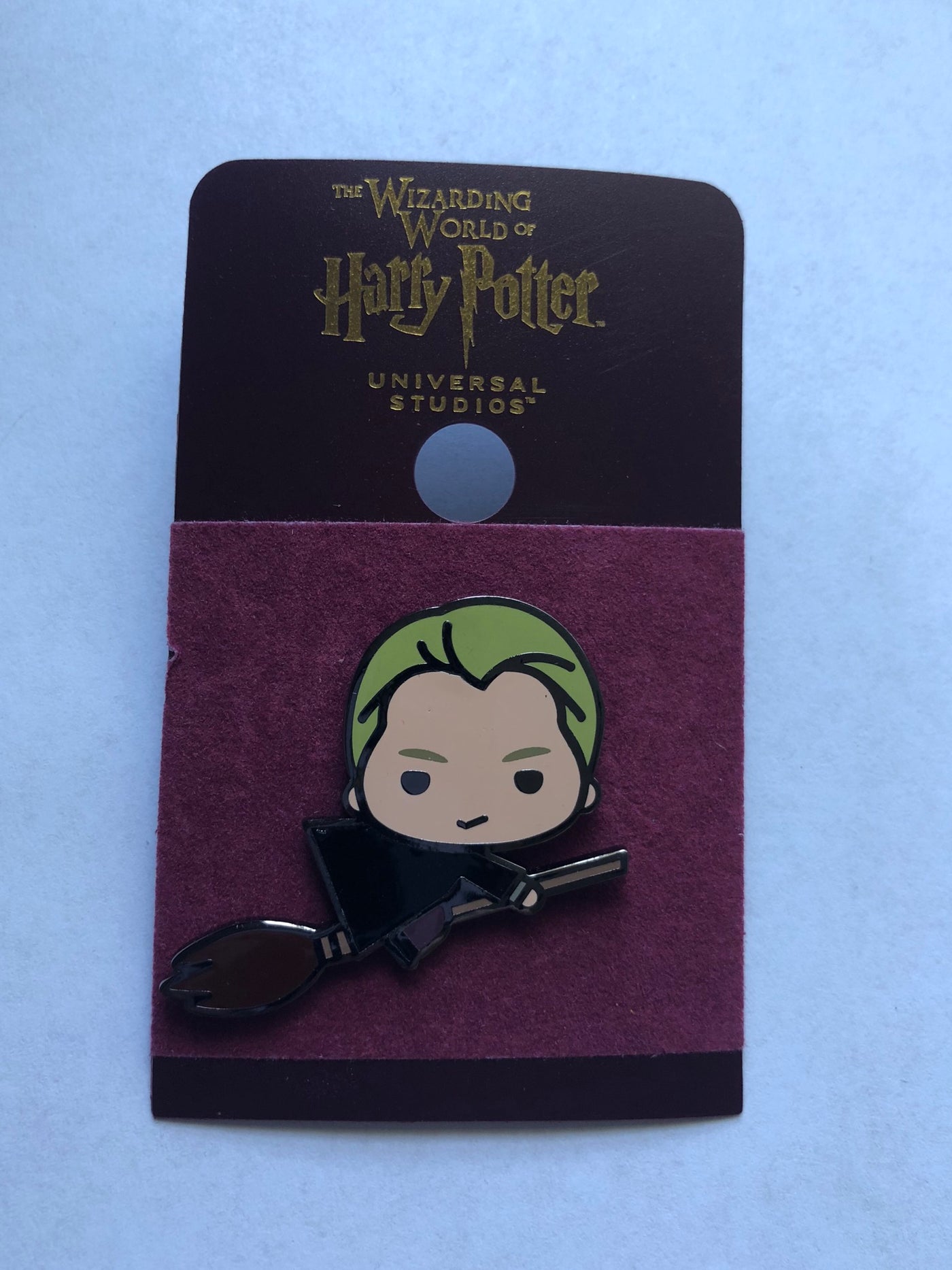 Universal Studios Wizarding World Harry Potter Draco Malfoy with Broom Pin New