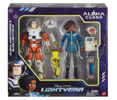Disney Pixar Lightyear Alpha Class Alisha Hawthorne & Buzz Set Toy New With Box