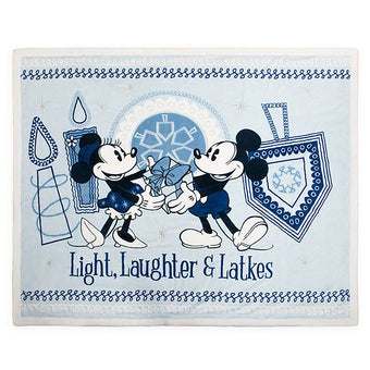 Disney Parks Holiday Mickey and Minnie Happy Chanukah Hanukkah Blanket New