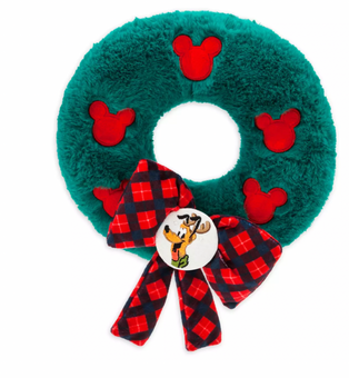 Disney Tails Holiday Christmas Wreath Squeeze Toy for Dogs New with Tag