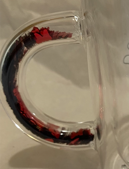 Disney Parks Minnie Mouse All About The Bow Glass Mug with Glitter New With Tag