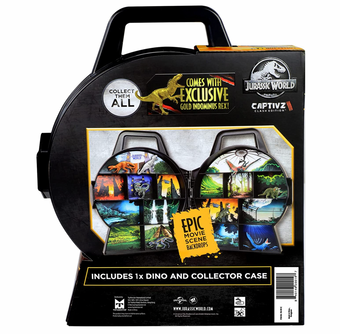 Jurassic World CAPTIVZ Clash Edition Collector Case & Gold Indominus Rex New