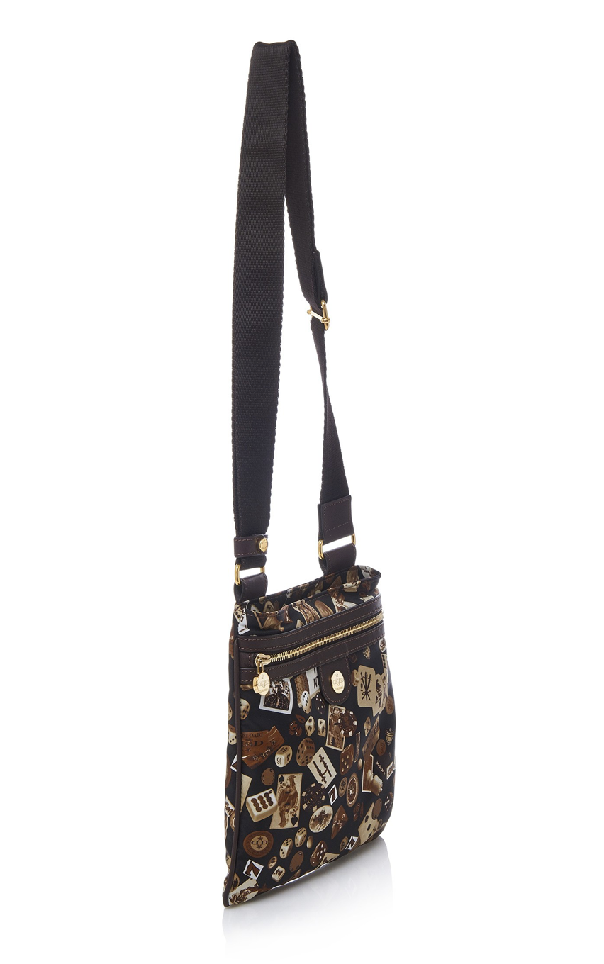 Madrid Life is a Game All Dark Brown Shoulder Bag Made in Italy by Divo Diva New