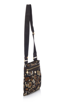 Madrid Life is a Game All Dark Brown Shoulder Bag Made in Italy by Divo Diva New