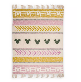 Disney Geometric Design with Mickey Icons Throw Blanket New with Tag