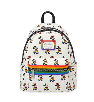 Disney Parks Rainbow Collection Mickey and Minnie Mini Backpack New with Tag