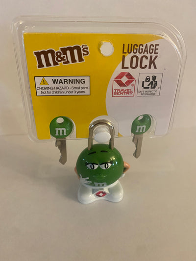 M&M's World Character Green Luggage Lock With 2 Keys New Sealed