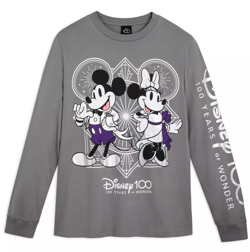 Disney Mickey Minnie Mouse Disney100 Long Sleeve T-Shirt Adults L New With Tag
