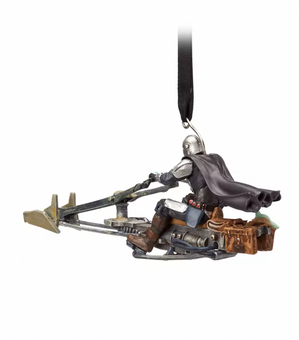Disney Sketchbook The Mandalorian and the Child Speeder Bike Ornament New w Tag