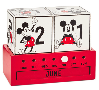 Hallmark Disney Mickey Mouse Wood Perpetual Calendar New
