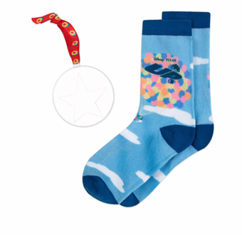 Disney Pixar Up Crew Socks For Adult in Christmas Ball Ornament New with Tag