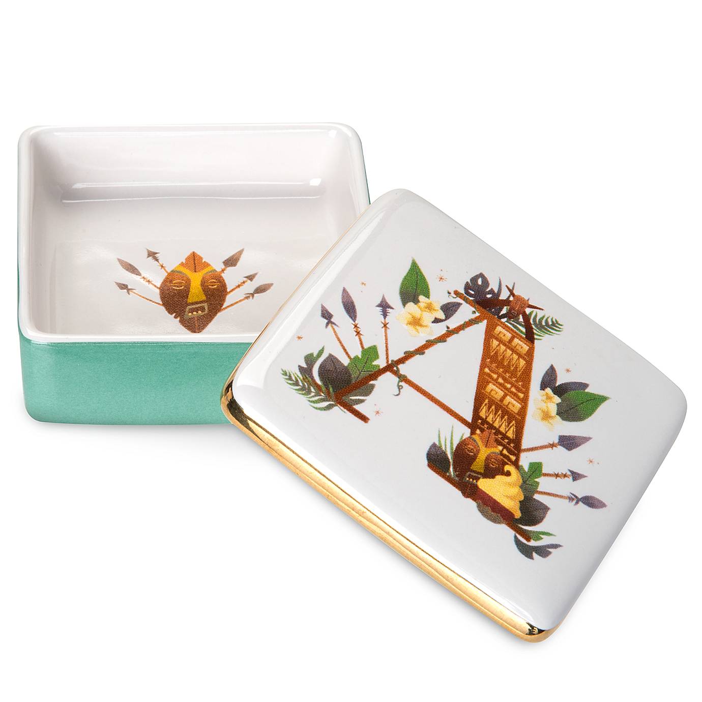 Disney Parks ABC Letters A is for Adventureland Ceramic Trinket Box New