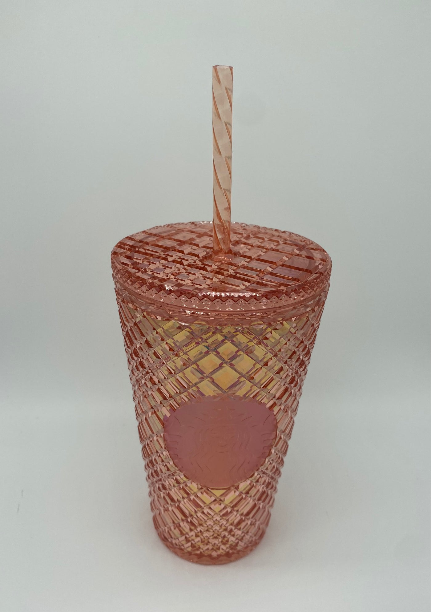 Starbucks Holiday Christmas 2021 Rose Gold Bling Studded Cold Tumbler 16oz New