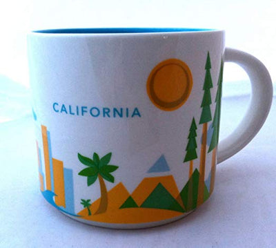 Starbucks You Are Here California Ceramic Coffee Mug New with Box