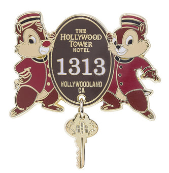 Disney Parks Chip & Dale Hollywood Tower Hotel Pin New with Card