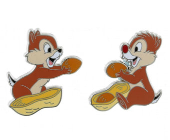Disney Parks Chip 'n Dale Holding Peanuts Pin New with Card