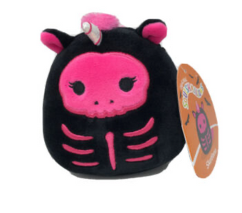 Squishmallows Halloween Sketlana Skeleton Unicorn Pink Black Plush New With Tag