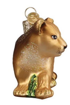 Old World Christmas Lion Cub Glass Christmas Ornament New With Box