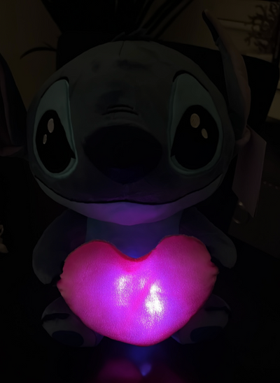 Disney Kidrobot Stitch Valentine 13in Light-Up Heart Plush New With Tag