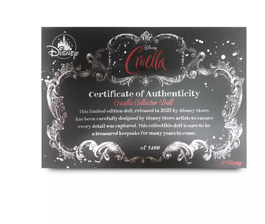 Disney Cruella Live Action Limited Edition Doll New with Box