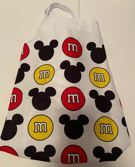 Disney Springs M&M's World Red and Yellow Mickey Icons Apron New with Tag