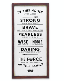 Disney Star Wars In This House We Are Strong Brave Wall Decor New with Box