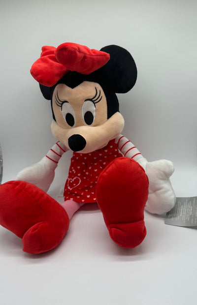 Disney Store Minnie Mouse Valentine's Day with Hearts Dress Plush New with Tag