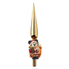 Disney Parks Turn of the Century Holiday Santa Mickey Glass Tree Topper New Box