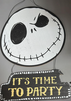 Disney Nightmare Before Christmas Jack Halloween Time To Party Hanging Sign New