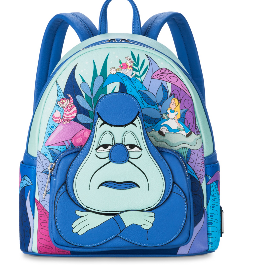 alice and wonderland mini backpack Loungefly x Disney in Handbag Purse Open Clothing Beanie Hats Loungefly Alice in Wonderland Panels