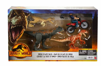 Jurassic World Dominion Legacy Owen Escape Pack with Motorcycle 3 Dinosaur New