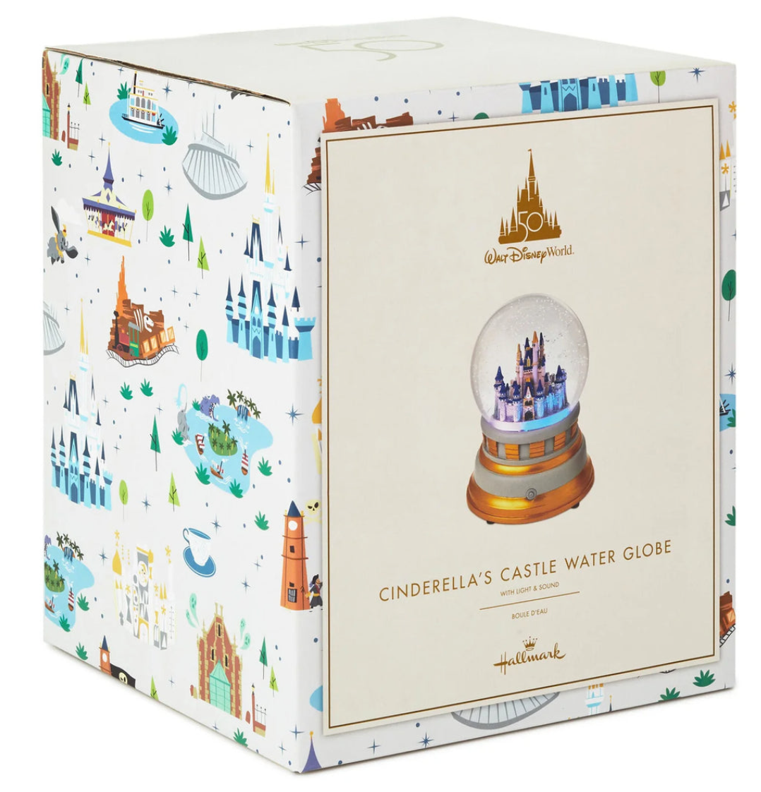 Hallmark Walt Disney World 50th Anniversary Castle Snow Globe New With Box