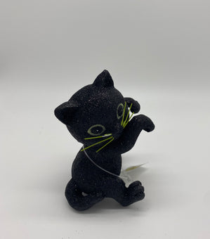 Bath and Body Works 2021 Halloween Black Cat Glows Hang Off 3 Wick Candle New