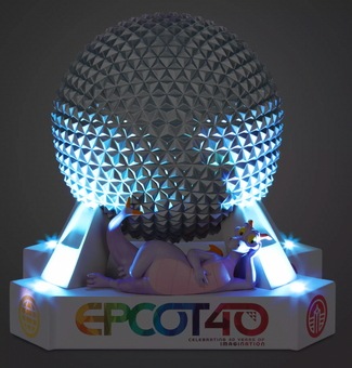 Disney Parks Epcot 40th Anniversary Figment Spaceship Earth Light-Up Figure New